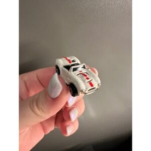 Miniature White Race Car‎ Red Stripes Collectible Toy Model